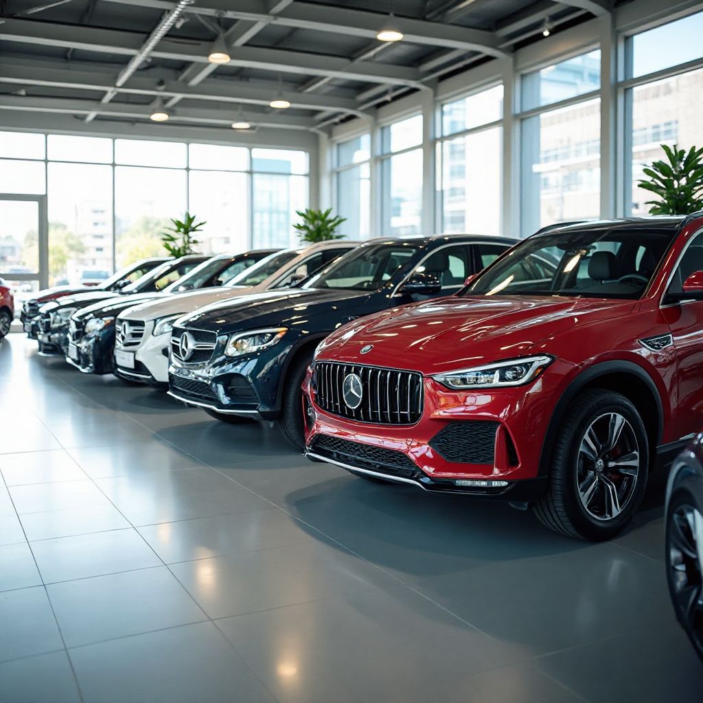 Diverse fleet of rental vehicles